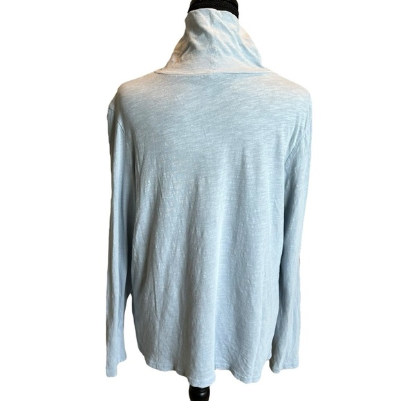 Pact Mock Neck Long Sleeve T-Shirt Light Blue Cotton Casual Size Extra Large - Picture 2 of 5